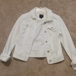 White Jean Jacket, Size XS